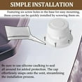 thumbnail image 5 of (2 Pack, White RV Roof Vent Cover Kits with Putty Tape and Screws, Camper Vents Cap for Trailer RV Roof Vent Cover Replacement, Camper Plumbing Vents Caps Kit for 1" to 2-3/8" OD Pipe, 5 of 6