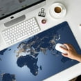 thumbnail image 4 of Extended Gaming Mouse Pad (31.5x11.8 in), Large Non-Slip Rubber Base Mousepad, Keyboard Mouse Mat Desk Pad for Work, Game - World Map Illustration Night, 4 of 6