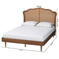 thumbnail image 3 of Baxton Studio Camden Mid-Century Platform Bed, Queen, Walnut Brown, 3 of 11