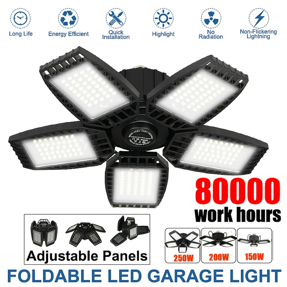 LED Garage Lights 150W/200W/250W 6500K Super Bright Garage Ceiling Light Fixtures LED Shop Light LED Garage Lights 150W/200W/250W 6500K Super Bright Garage Ceiling Light Fixtures LED Shop Light