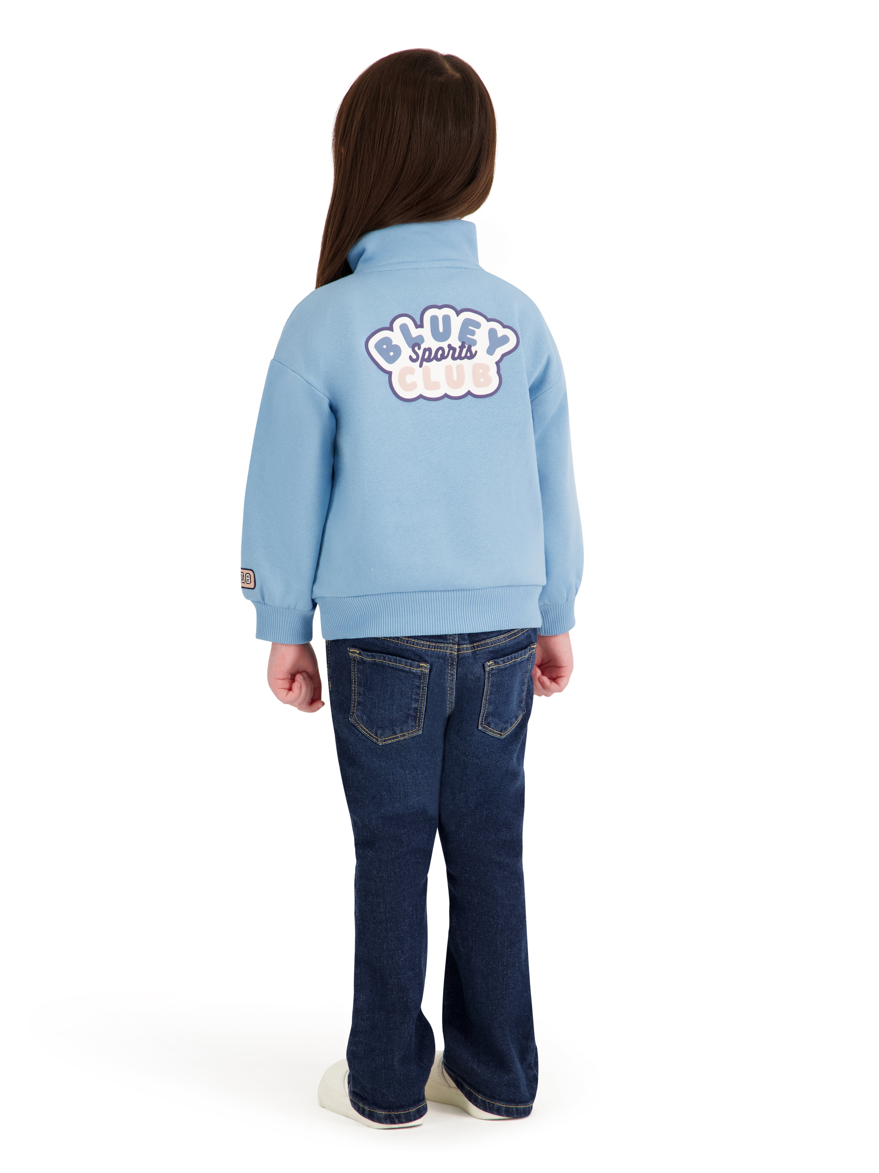 Bluey Toddler Girl Quarter Snap Pullover, Sizes 12 Months-5T