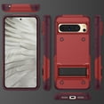 thumbnail image 4 of ELEHOLD Rugged Case for Google Pixel 8 Pro,Hybrid Military Grade Drop Protection Built-in Hidden Kickstand Shockproof Armor Cover for Google Pixel 8 Pro,Red, 4 of 7