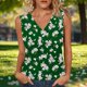 thumbnail image 5 of Mujeres sin mangas Tops verano no posicionado impreso rayas V-cuello capa base blusa casual, Mujeres V-cuello de verano Tops, 5 of 6
