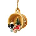 thumbnail image 1 of Christmas Dog Sleeping In The Nest Ornaments For Christmas Tree Decor Gifts, 1 of 4