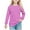 Pink, variant on BFHHYA Girls' Printed Crew Neck Long Sleeve Shirt Casual Loose Pullover Top for Kids for Fall Indoor Activities & Casual Gatherings 5-14Y