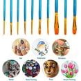 thumbnail image 2 of JASGARDE Acrylic Paint Brushes Set, 10Pcs Round Pointed Tip Artist Paintbrushes, for Acrylic Oil Watercolor Canvases Rock Body Face Nail Miniature Detailing Drawing Art Supplies, 2 of 5