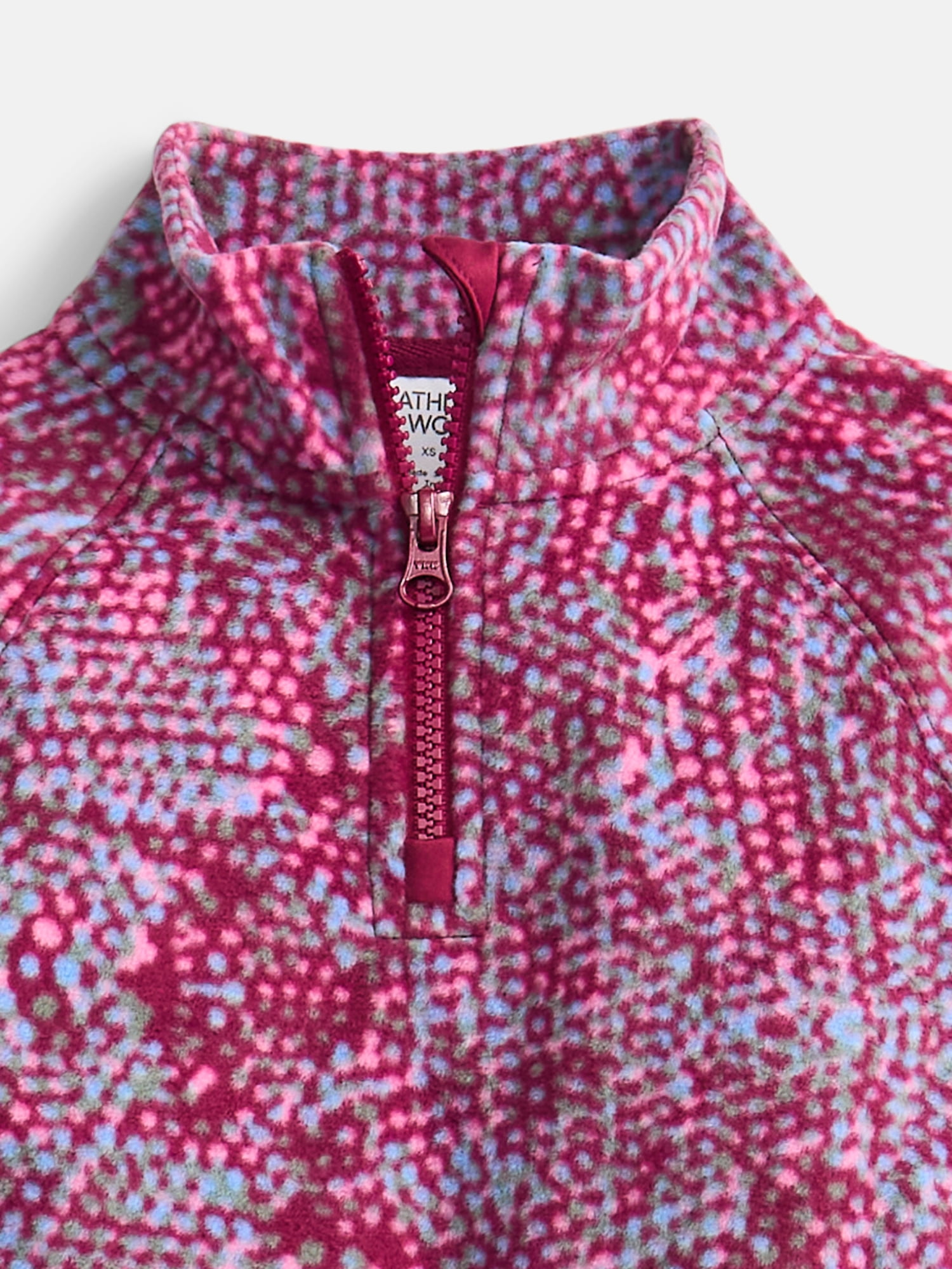 Athletic Works Girl's Microfleece Half Zip Pullover Sweatshirt, Sizes 4-18