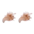 thumbnail image 3 of Diadema de malla de plumas Qarigey con clip color piel rosada 2Conjunto, 3 of 6