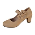 thumbnail image 2 of KEVCHE Womens Mary Jane Heels, Retro Round Block High Heel Pumps with Bowknot Ankle Straps Comfortable Elegant Wedding Office Dress Shoes, 2 of 9