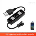 thumbnail image 3 of 5X Controlador LED WS2812B con Aplicación Bluetooth, Controlador de Música para Tira de Luz LED SK6812 WS2811 WS2812, USB 5 V, 3 of 9