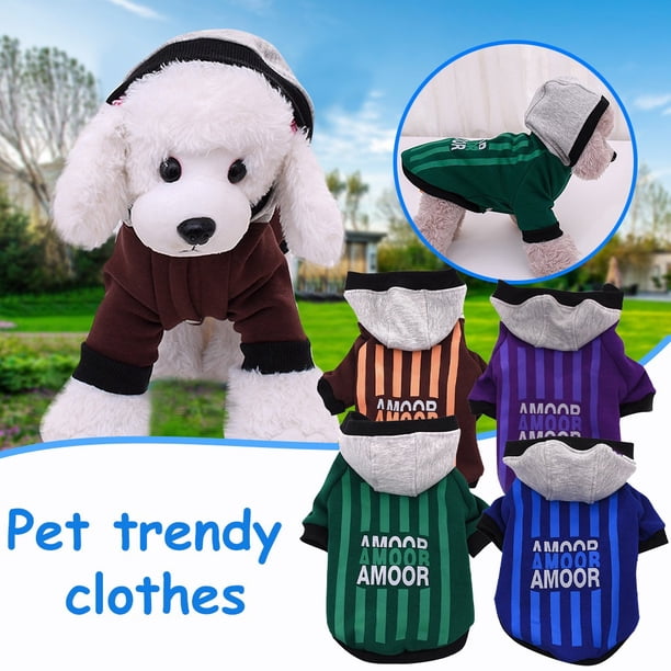 onlyliua Liquidación Suéter con Capucha y Estampado para Perro Mascota Suéter de Peluche para Perro Pequeño Ropa para Mascota
