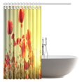 thumbnail image 2 of Cortina de Ducha ABPHQTO decoración de Amapolas 160x180 cm con ganchos, 2 of 3