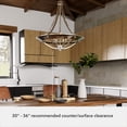 thumbnail image 5 of Hunter - Perch Point 4-light Brushed Nickel, Large Pendant Light, Dimmable, Casual Style, Empire Shaped, for Bedrooms, Dining, Living Rooms - 19429, 5 of 7