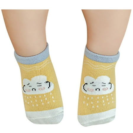 

LowProfile Baby Socks Kids Boys Girls Breathable Cartoon Weather Print Anti-Slip Sock