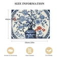thumbnail image 2 of COMIO Navy Blue Poster Wall Decor for Bedroom Vintage Floral Pattern Canvas Print Bathroom Abstract Retro Flowers Picture Modern Blue Wall Art Framed Home Paintings Art Wall Decoration, 2 of 5
