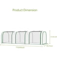 thumbnail image 6 of Garvee Mini Greenhouse 116.93 x 39.37 x 31.5 inch, PE Cover with Roll-up Zipper Door, White, 6 of 6