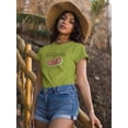 thumbnail image 2 of Buon Ferragosto Fresh Watermelon T-Shirt Women -Image by Shutterstock, Female Large, 2 of 4