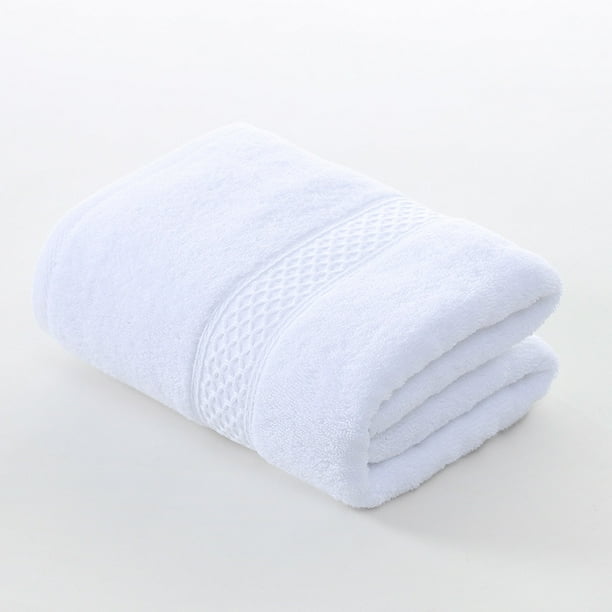 Nvzi Juego de toallas de baño de lujo de 4 piezas (27,5 x 55 pulgadas), 100 % algodón hilado en anillos, toalla de secado rápido liviana y muy absorbente (blanco puro)