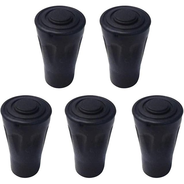 5 fundas de goma para pies para exteriores, tapas de goma para bastones, protectores de puntas de bastones, accesorios para bastones de trekking