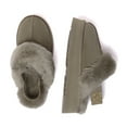 thumbnail image 3 of EVER AU Women Wagtail Removable Strap Platform Slippers - Brown, 3 of 11