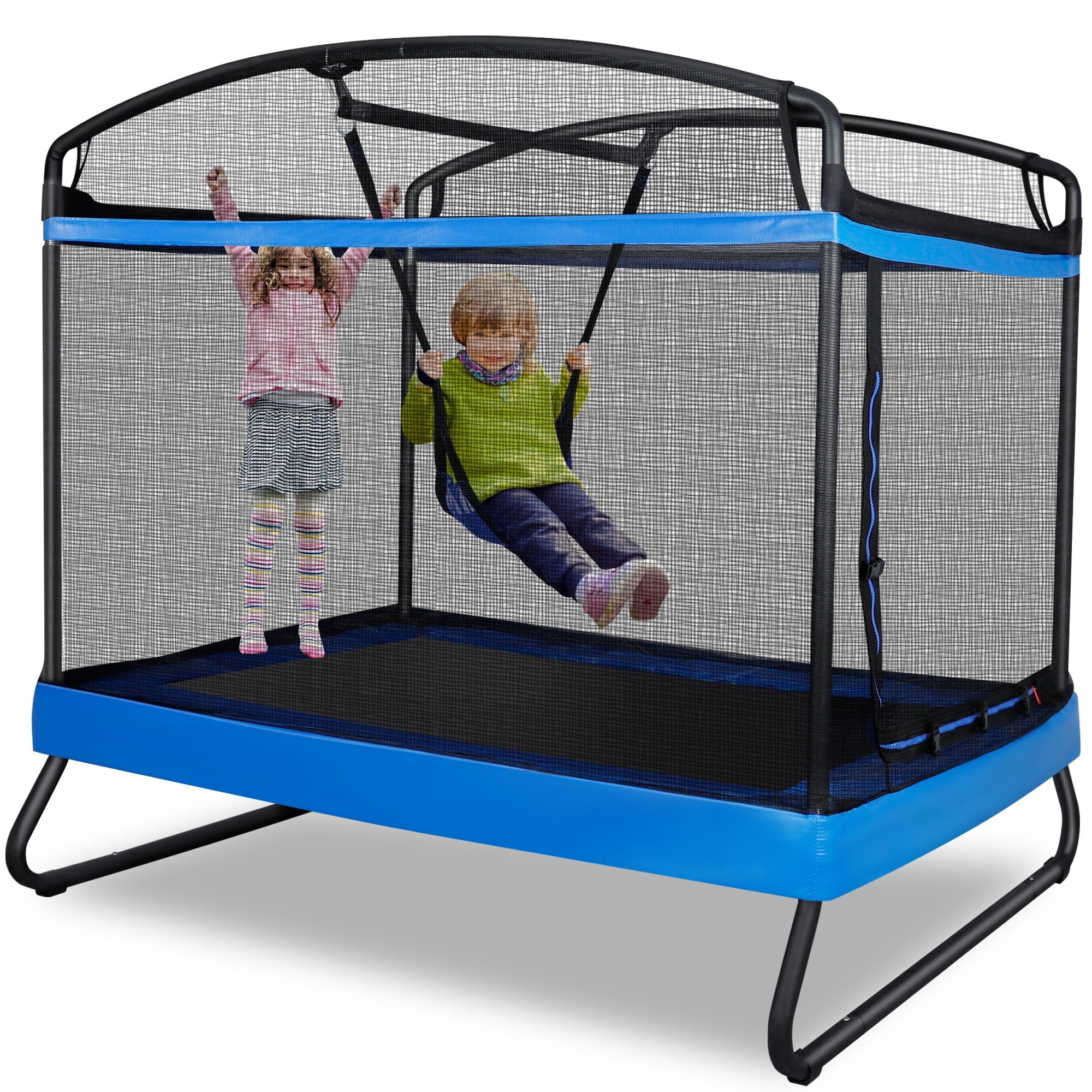 Skywalker Trampolines 16 Ft Round Trampoline and Enclosure w Windstakes Blue Walmart