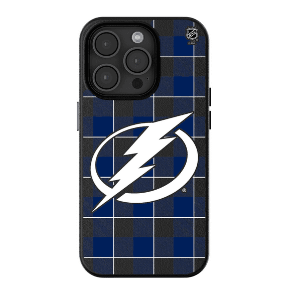 Keyscaper Tampa Bay Lightning Plaid iPhone Magnetic Bump Case