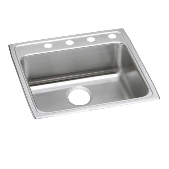 Elkay Lustertone Classic Stainless Steel 22" x 22" x 5", Single Bowl Drop-in ADA Sink