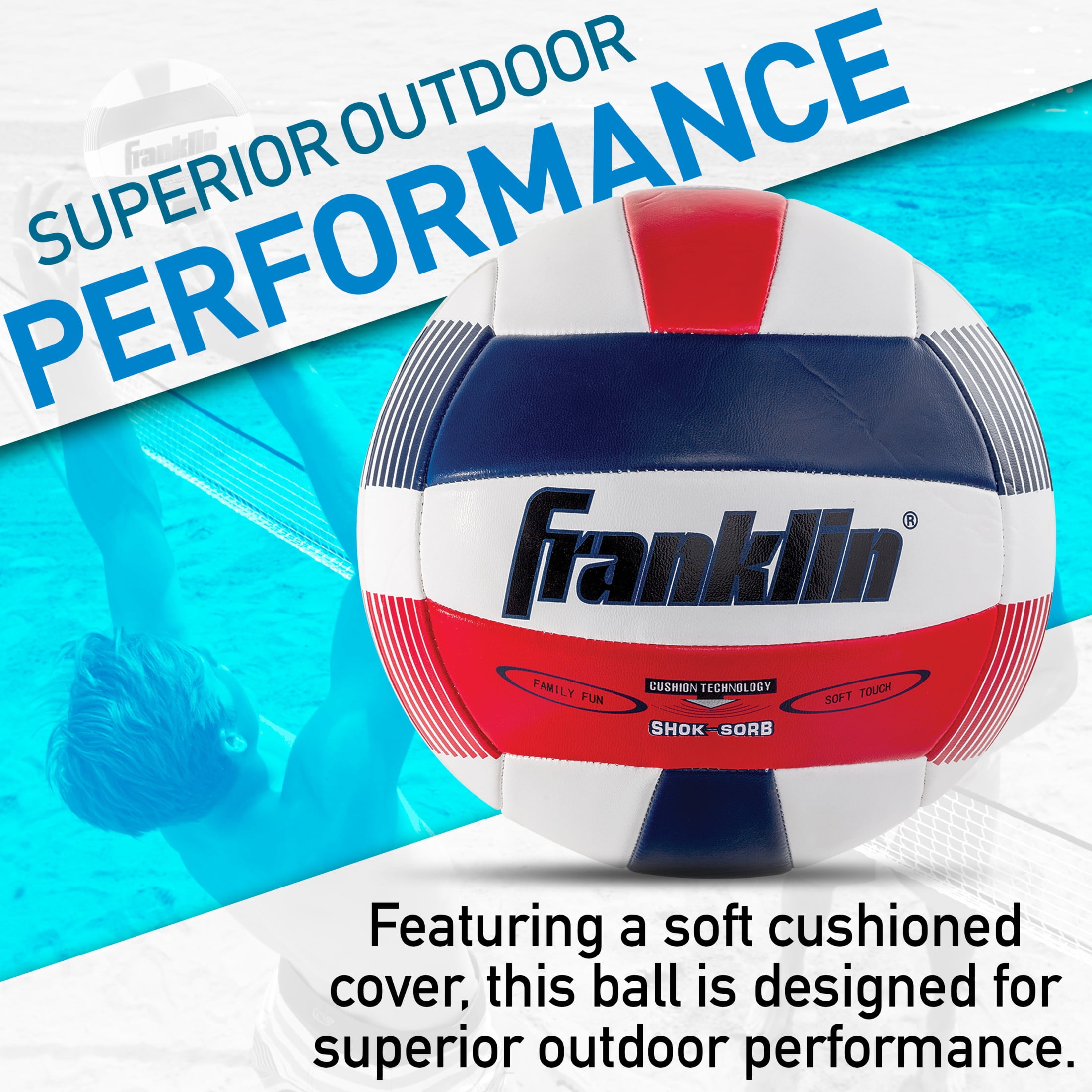 Franklin Sports Super Soft Spike Volleyball - Official Size and Weight