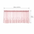 thumbnail image 3 of 39" × 18" Embroidered Lace Sheer Kitchen Curtain Valance, Rod Pocket Floral Window Treatment for Small Windows, 3 of 8