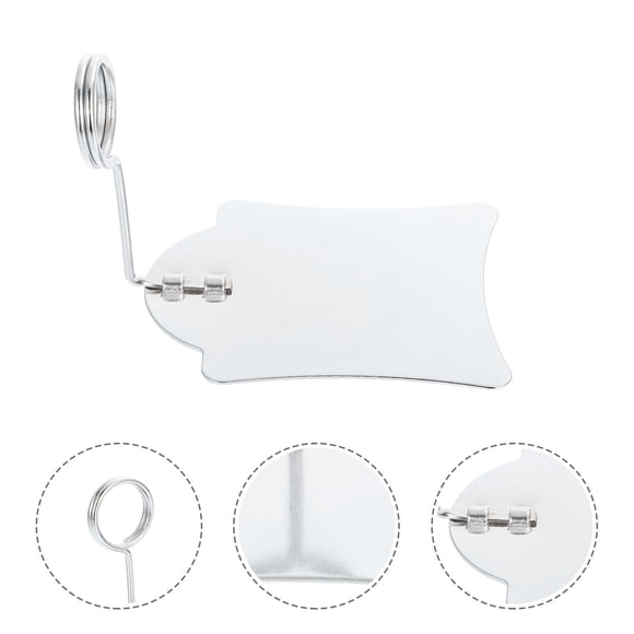ADDHAT 4Ud Clip Metálico Para Etiquetas De Precio Plata Con Base Antideslizante Para Tiendas