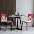 thumbnail image 4 of Xoenoiee Snowflake Santa Claus Print Chair Back Covers for Dining Chairs Chair Covers Set Removable Kitchen Chairs Slipcover Protector for Holiday Dining Party Christmas Decor, 1 Pack, 4 of 7