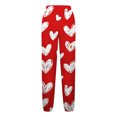 thumbnail image 4 of JGTDBPO Baggy Sweatpants for Women Drawstring Valentine'S Day Printed High Waist Casual Loose Joggers Y2K Warm Trousers with Pockets Sporty Athletic Bound Ankle Lounge Pants, 4 of 5