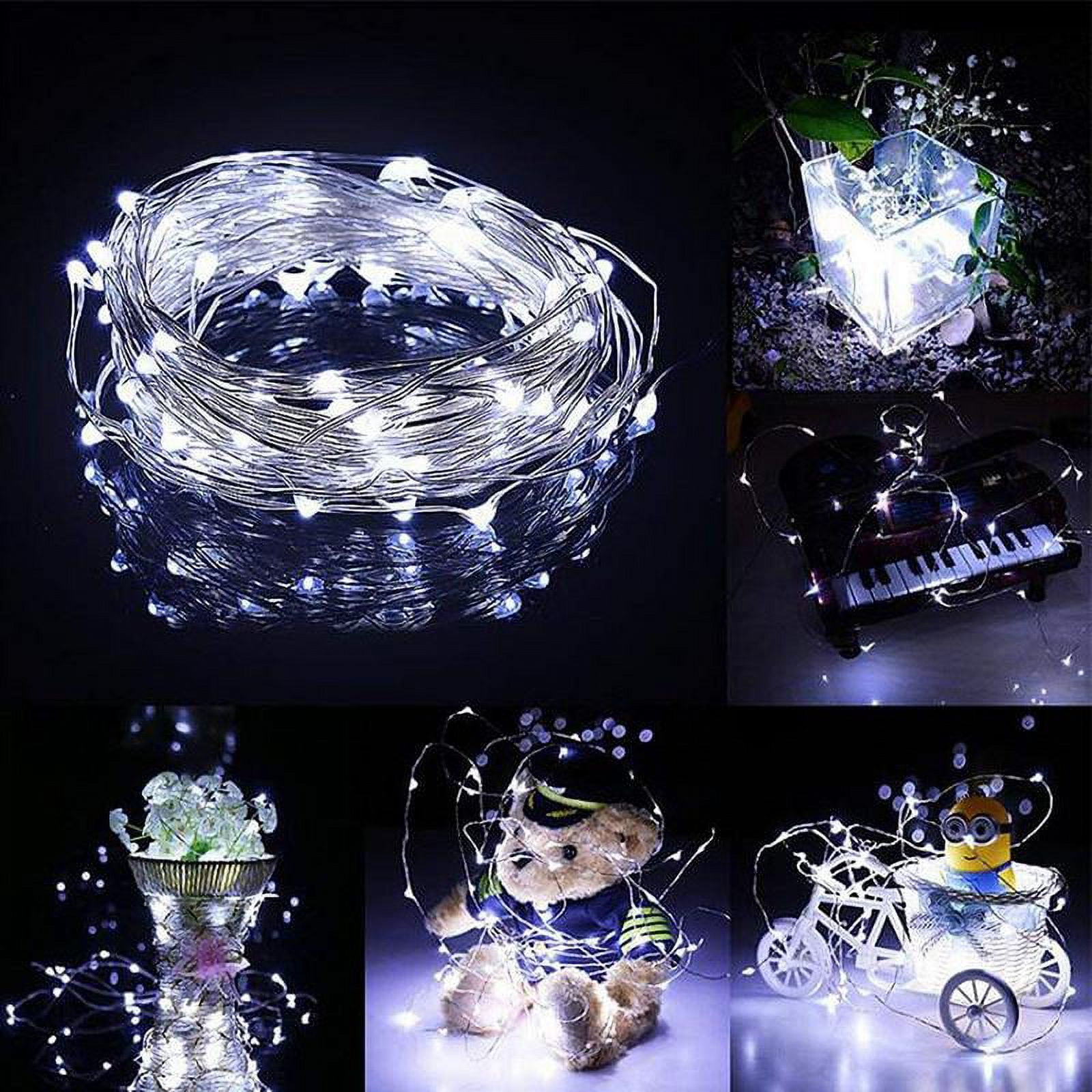 (4 pack) Qishi 33 feet Solar Powered 8 Modes Waterproof LED Fairy Lights,100LED