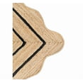 thumbnail image 5 of Wave Scalloped Natural Jute Rug, Handmade Boho Farmhouse Braided Eco-Friendly Indoor Carpet for Living Room, Bedroom, Hallway, Black, 11 X 14 FT, 5 of 5