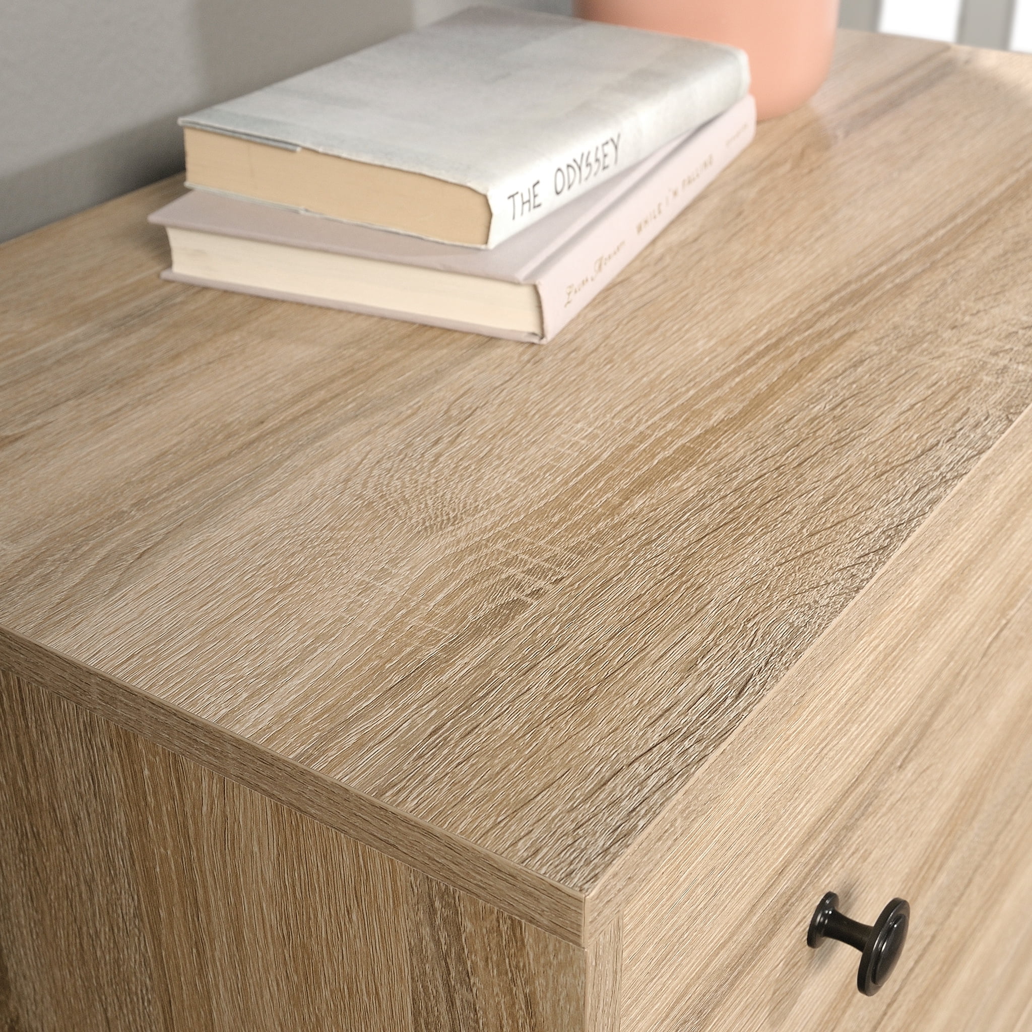 Aukfa Compact 4-Drawer Dresser, Space-Saving Storage Chest Modern Wood Cabinet for Small Bedroom & Living Room,Brown