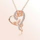 thumbnail image 3 of Zirconia Collar Colgante Rosa Niñas Collar Corazón Joyas para Mujeres Collares Colgantes, 3 of 4