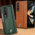 thumbnail image 3 of For Samsung Galxy Z Fold 3 5G Case Cover ,Shockproof Luxury Real Genuine Cowhide Leather Case，Stand Holder Silm Case Cover, 3 of 5