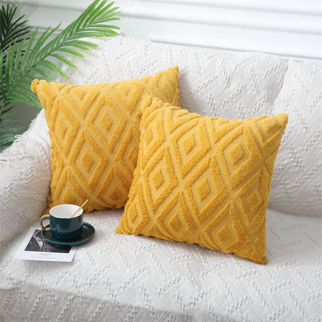 Funda de cojín Homaxy para decoración del hogar, funda de almohada para sofá cama, sala de estar, funda de almohada de felpa, funda de almohada de Color sólidoestilo 450x50cm Deng Xun unisex