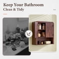 thumbnail image 6 of Aitjunz 23" W Bathroom Wall Storage Cabinet, Wood Medicine Cabinet with Doors and Adjustable Shelf, Over the Toilet Storage Cabinet for Bathroom, Laundry Room and Kitchen, Brown, 6 of 8