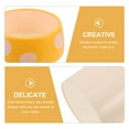 thumbnail image 3 of TABLZONE Yellow Plastic Mushroom-Shaped Desktop Trash Can Small Waste Bin for Office Home, 3 of 6