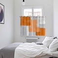 thumbnail image 3 of Orange Abstract Kitchen Curtains Window Panels, Grey Geometric Oil Painting Vintage Gradient Insulated Window Treatment Curtain, Grommet Curtains for Bedroom/Living Room/Bathroom, 2 Piece 52"Wx63"L, 3 of 8