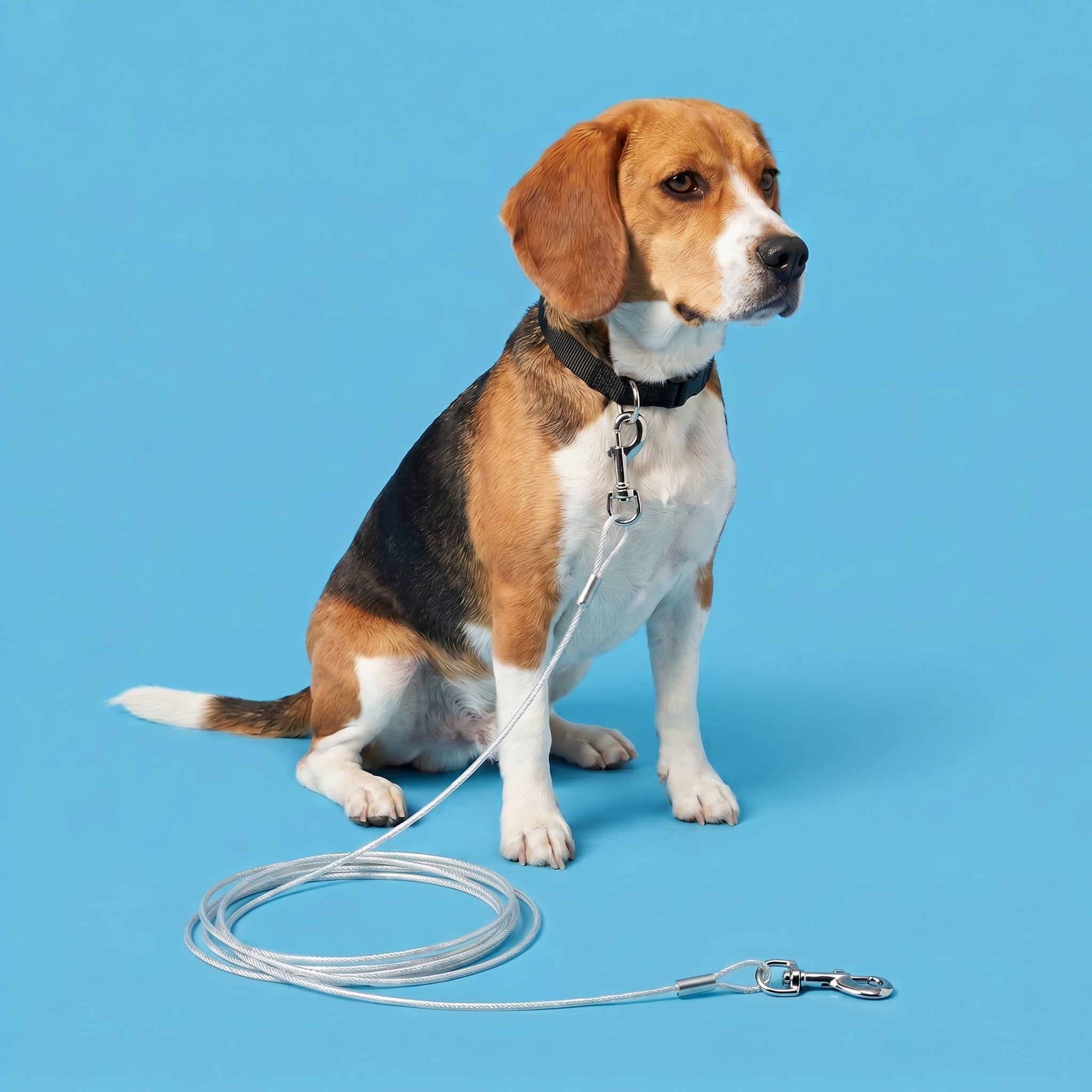(3 pack) Vibrant Life Reflective Vinyl-Covered Tie-Out Cable for Dogs, Super, 25'