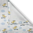 thumbnail image 6 of Ambesonne Cartoon Grommet Curtain, Aircraft in Clouds, 50" x 63", Yellow Blue, 6 of 6