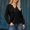 Black, variant on ClodeEU Womens Henley Sweater Tops,Solid Color Button V-neck,Casual Pullover Long Sleeved Top Black,Womens Plus XXL