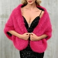 thumbnail image 2 of Lovzfmll Faux Fur Shawl Scarf for Women, Ultra-Soft Plush Warm Winter Shrugs, Elegant Cloak Cape for Dressy Bridal Wedding Party Gift, 2 of 7