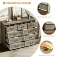 thumbnail image 6 of Accent 9 Drawer Dresser for Bedroom, Minimalism Chest of Drawers with Metal Handles and Sturdy Structure, Wood Dresser for Closet, Living Room, Entryway, and Hallway, 6 of 8