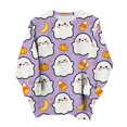thumbnail image 2 of Meichang Womens Halloween Sweatshirts Fall Ghost Graphic Sweatshirt Crew Neck Casual Long Sleeve Pullover Holiday Family Matching Tops, 2 of 8