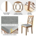 thumbnail image 3 of EUROCO 3-Piece Dining Table Set for 2,Rectangular Solid Wood Dining Table with Drop Leaf,2 Dining Upholstered Chairs and MDF Board,Perfect for Small Space, Easy Assembly,Natural, 3 of 7