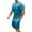 Blue, variant on CHGBMOK Men's Short Sets Outfits Tracksuit 2 Piece Athletic T-shirts Short Sleeve Casual Sports Shorts Set M-5XL