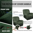 thumbnail image 6 of Leather Like Recliner Chair Covers Heavy Duty, 4 Pieces Lazy Boy Recliner Cover for Recliner Chair, Leather Cover for Recliner slipcovers Washable for Pets (Army Green), 6 of 13